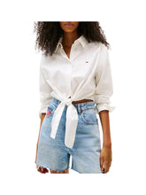 TOMMY JEANS 1USCITA Tommy Jeans Tjw Ls Tie Front Camicia Donna Bianco Bianco